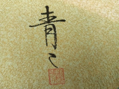 平和屋着物●京友禅の第一人者　松井青々　訪問着　花蝶舞扇文　金銀彩　正絹　逸品　AABN2968ph