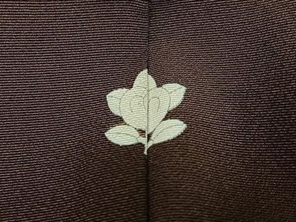 平和屋着物●訪問着　駒刺繍　枝花文　暈し染め　金彩　正絹　逸品　AABN2971ph