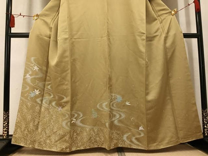 平和屋着物●訪問着　刺繍　竜田川　銀糸　正絹　逸品　AABN2975ph