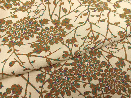 平和屋着物●上質な小紋　枝花文　正絹　逸品　AABN2976ph