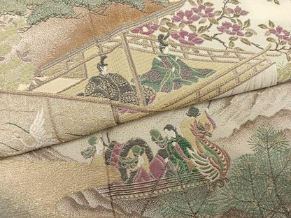 平和屋着物●宇山玄昇　色留袖　寿光織　平成　王朝華　金糸　やまと誂製　正絹　逸品　AABN3009ph