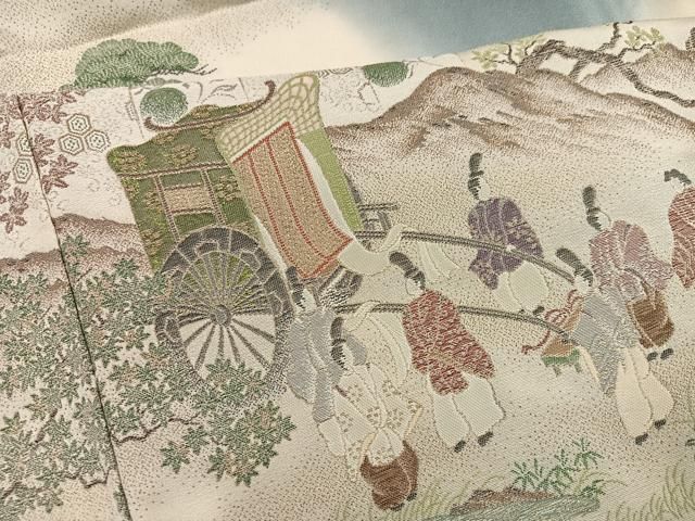 平和屋着物●宇山玄昇　色留袖　寿光織　平成　王朝華　金糸　やまと誂製　正絹　逸品　AABN3009ph
