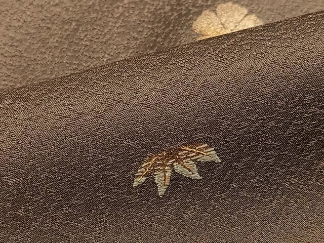平和屋着物●訪問着　刺繍　舞花文　金糸　金通し地　正絹　逸品　AABN3016ph