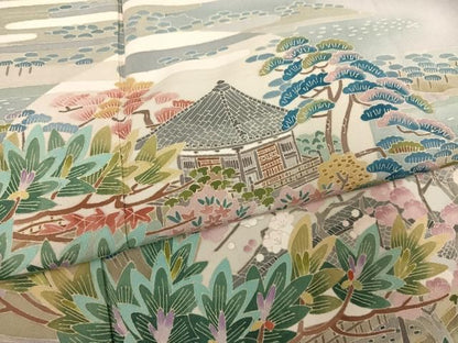 平和屋着物●本加賀友禅作家　中正勲　色留袖　奥の細道　暈し染め　正絹　逸品　未使用　AABN3028ph
