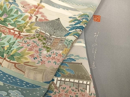 平和屋着物●本加賀友禅作家　中正勲　色留袖　奥の細道　暈し染め　正絹　逸品　未使用　AABN3028ph