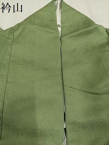 平和屋着物●上質な色無地　草花地紋　柳茶色　正絹　逸品　AABN3032ph