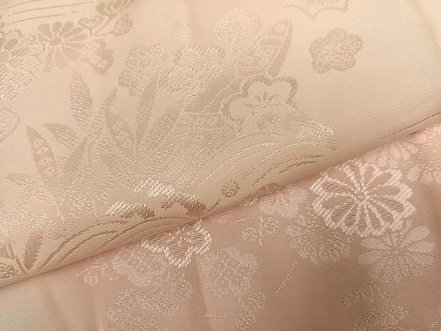 平和屋着物●長襦袢　無双仕立て　草花地紋　暈し染め　やまと誂製　正絹　逸品　AABN3040ph