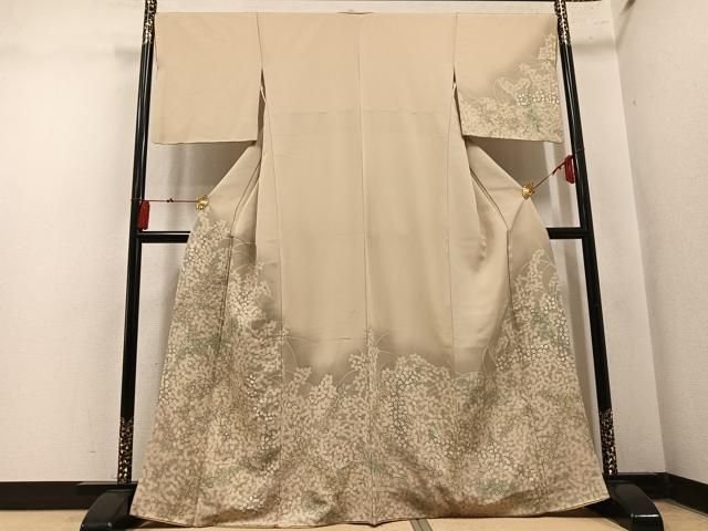 平和屋着物●訪問着　花蝶文　暈し染め　正絹　逸品　AABN3041ph
