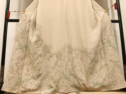 平和屋着物●訪問着　花蝶文　暈し染め　正絹　逸品　AABN3041ph