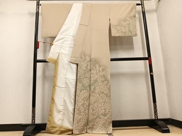 平和屋着物●訪問着　花蝶文　暈し染め　正絹　逸品　AABN3041ph