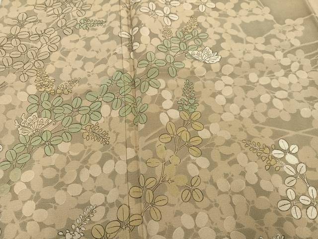 平和屋着物●訪問着　花蝶文　暈し染め　正絹　逸品　AABN3041ph