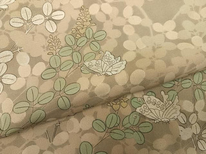 平和屋着物●訪問着　花蝶文　暈し染め　正絹　逸品　AABN3041ph