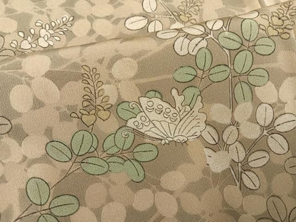 平和屋着物●訪問着　花蝶文　暈し染め　正絹　逸品　AABN3041ph
