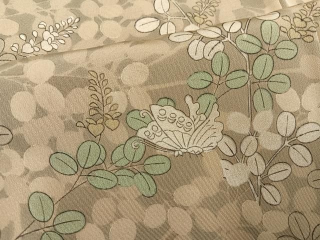 平和屋着物●訪問着　花蝶文　暈し染め　正絹　逸品　AABN3041ph