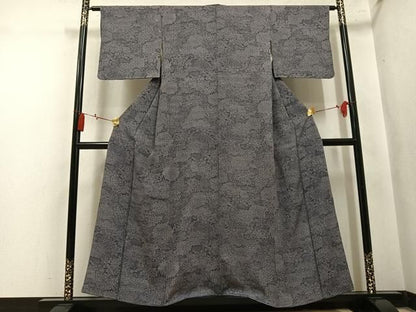 平和屋着物●江戸小紋　草花文　正絹　逸品　AABN3045ph