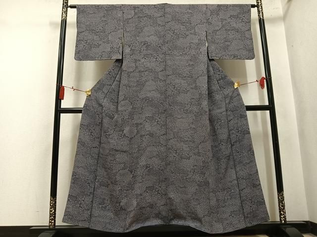 平和屋着物●江戸小紋　草花文　正絹　逸品　AABN3045ph
