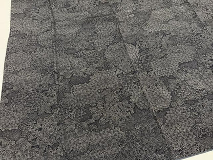 平和屋着物●江戸小紋　草花文　正絹　逸品　AABN3045ph
