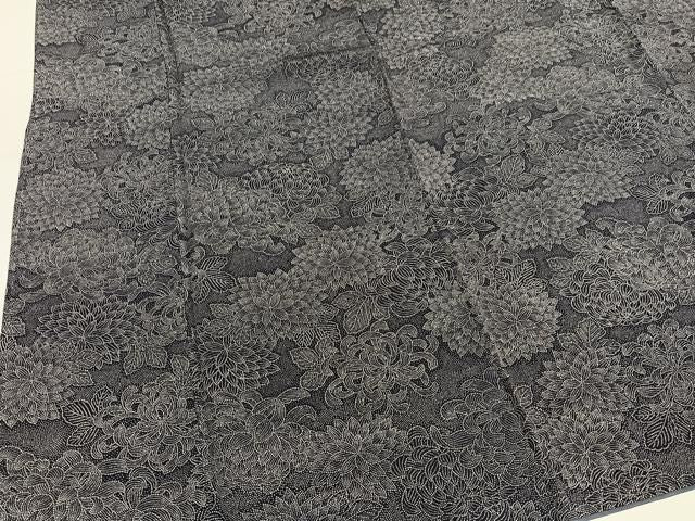 平和屋着物●江戸小紋　草花文　正絹　逸品　AABN3045ph