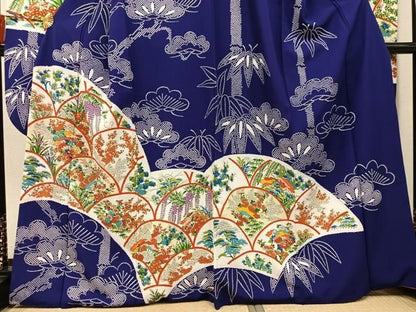 平和屋着物●豪華振袖　草花文　洗える着物　AABN3051ph