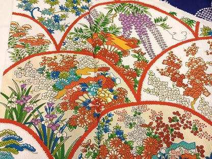平和屋着物●豪華振袖　草花文　洗える着物　AABN3051ph