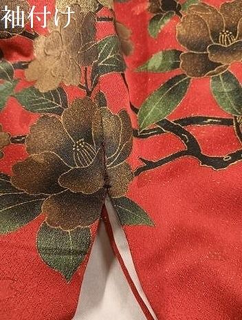 平和屋着物●豪華振袖　御所車花文　暈し染め　金彩　金通し地　正絹　逸品　AABN3052ph