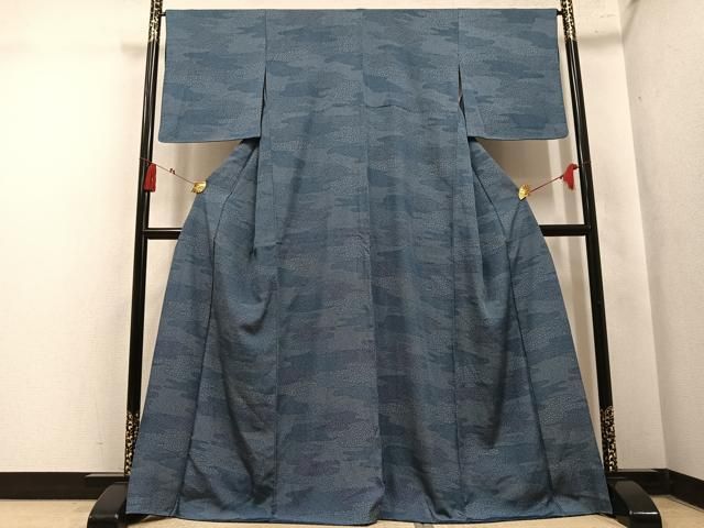 平和屋着物●江戸小紋　本場大島紬　染大島　寄せ小紋柄　正絹　逸品　AABN3057ph