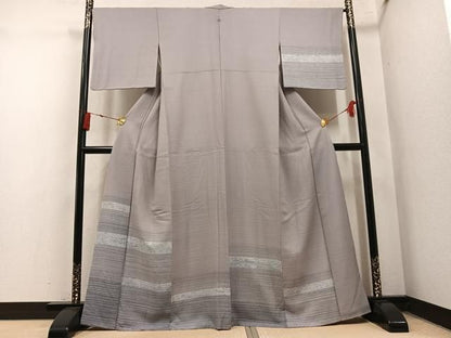 平和屋着物●訪問着　横段文　ますいわ屋扱い　正絹　逸品　AABN3064ph