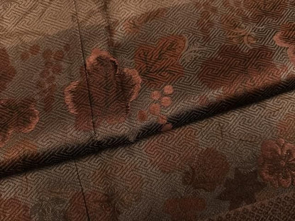 平和屋着物●訪問着　刺繍　葡萄草花文　正絹　逸品　AABN3067ph