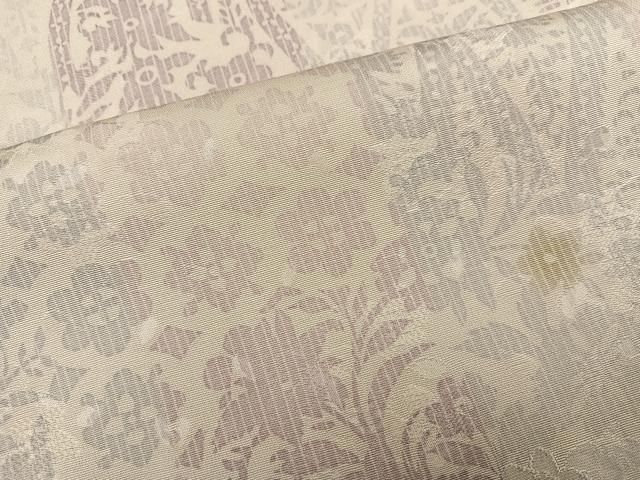平和屋着物●上質な小紋　型染め　草花間道　正絹　逸品　AABN3068ph