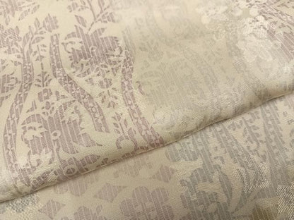 平和屋着物●上質な小紋　型染め　草花間道　正絹　逸品　AABN3068ph