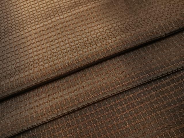 平和屋着物●お召　吉野間道　正絹　逸品　AABN3069ph