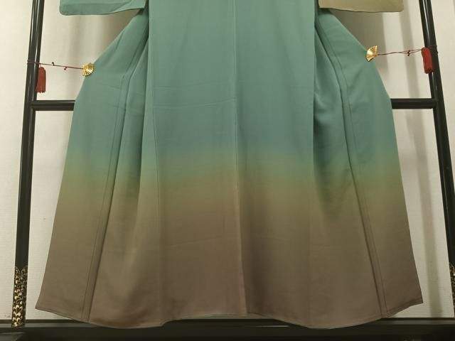 平和屋着物●訪問着　霞文　暈し染め　正絹　逸品　AABN3072ph