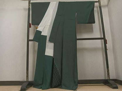 平和屋着物●訪問着　お召地　有栖川七宝文　正絹　逸品　AABN3076ph