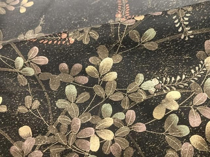 平和屋着物●訪問着　刺繍　草花文　暈し染め　金彩　正絹　逸品　未使用　AABN3083ph