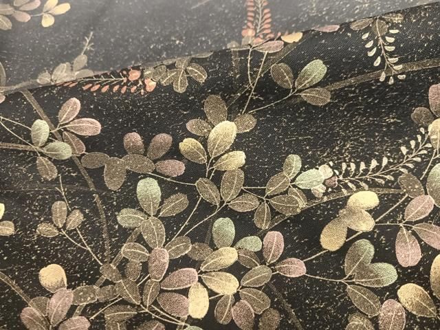 平和屋着物●訪問着　刺繍　草花文　暈し染め　金彩　正絹　逸品　未使用　AABN3083ph