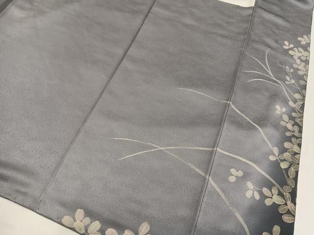 平和屋着物●訪問着　刺繍　草花文　暈し染め　金彩　正絹　逸品　未使用　AABN3083ph