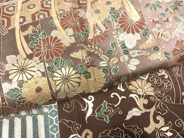平和屋着物●玉虫金彩　加藤信和　訪問着　螺鈿　几帳唐草文　暈し染め　金銀彩　正絹　逸品　AABN3085ph