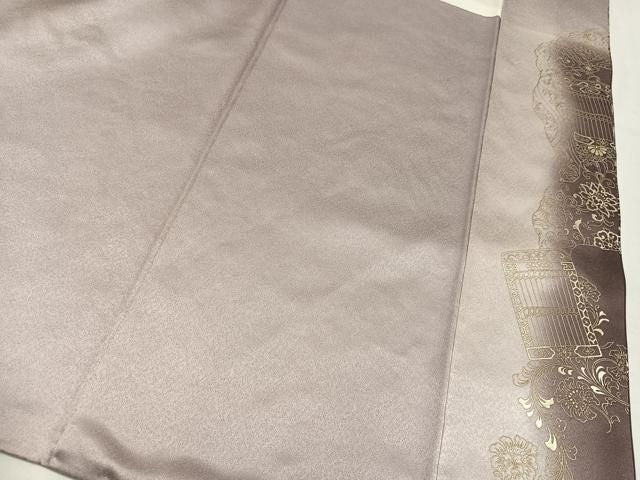 平和屋着物●玉虫金彩　加藤信和　訪問着　螺鈿　几帳唐草文　暈し染め　金銀彩　正絹　逸品　AABN3085ph