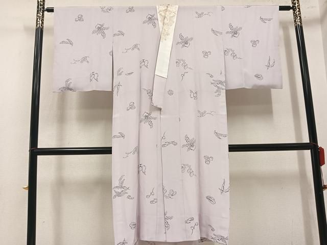 平和屋着物●長襦袢　無双仕立て　成り物　半衿刺繍　正絹　逸品　AABN3112ph