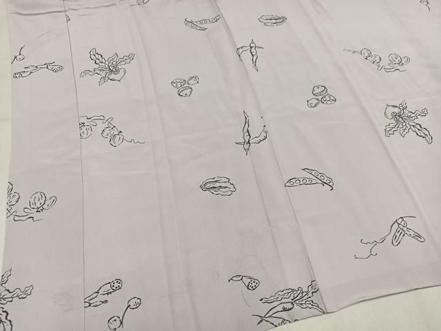 平和屋着物●長襦袢　無双仕立て　成り物　半衿刺繍　正絹　逸品　AABN3112ph