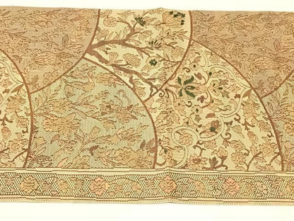 平和屋着物◎本場筑前博多織　八寸名古屋帯　更紗花文　正絹　逸品　AABN3122dk