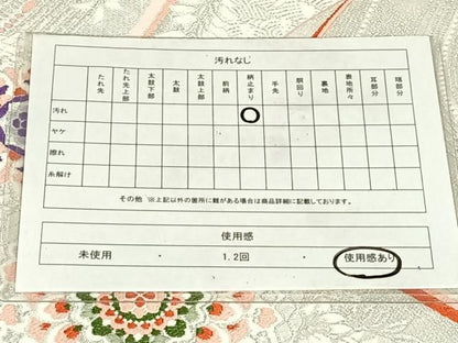 平和屋着物◎両面　六通柄袋帯　唐織　正倉院花文　銀糸　AABN3142dk