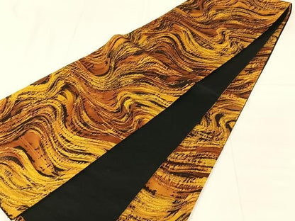 平和屋着物◎全通柄袋帯　流水文　正絹　逸品　AABN3160dk