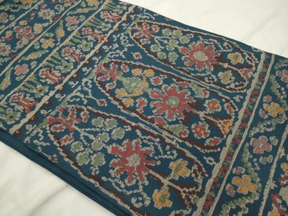 平和屋着物◎六通柄袋帯　抽象花文　正絹　逸品　AABN3291ps
