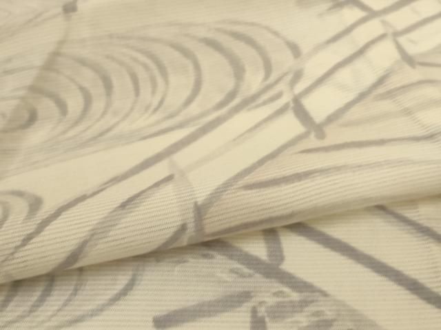 平和屋着物＊夏物　小紋　絽　渡橋文　正絹　逸品　AABN3365jd