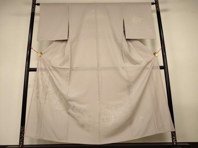 平和屋着物＊夏物　中国三大刺繍　スワトウ刺繍　汕頭刺繍　総刺繍　訪問着　絽　花鳥唐草文　正絹　逸品　AABN3381jd