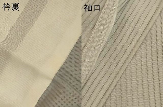 平和屋着物＊夏物　訪問着　縦絽　箔散らし間道　正絹　逸品　AABN3386jd