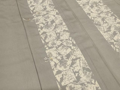 平和屋着物＊夏物　訪問着　縦絽　箔散らし間道　正絹　逸品　AABN3386jd