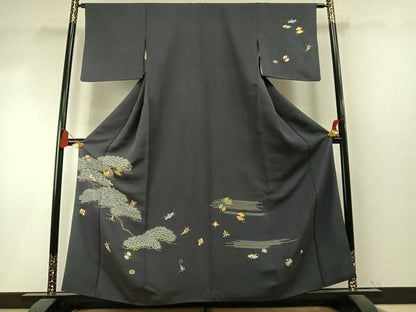 平和屋着物●訪問着　宝尽くし枝松文　金彩　正絹　逸品　AABN3564fy