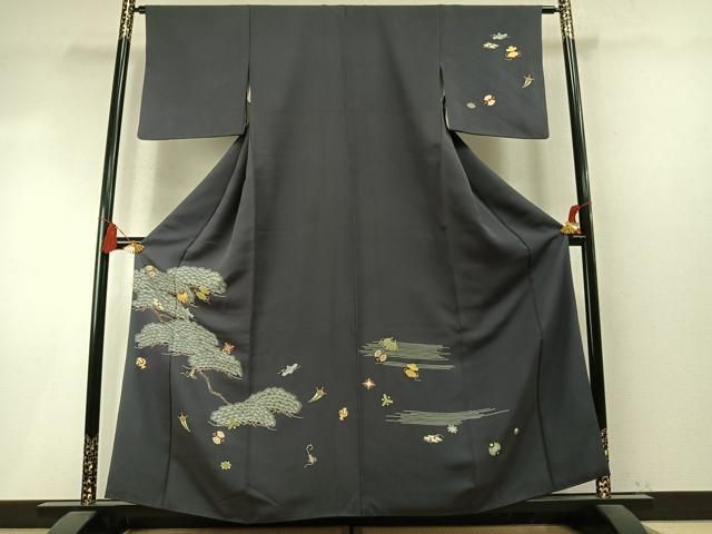 平和屋着物●訪問着　宝尽くし枝松文　金彩　正絹　逸品　AABN3564fy
